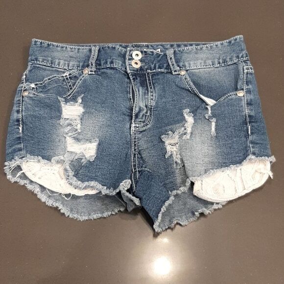 Rue21 Curvy High Wasted Distressed Shorts - Picture 1 of 8